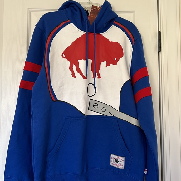 🏈NWT NFL BUFFALO BILLS THROWBACK HOODIE🏈 - Picture 2 of 8